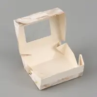 Коробка подарочная с окном &laquo;Мрамор&raquo;, 10&times;8&times;3.5 см, самосборная