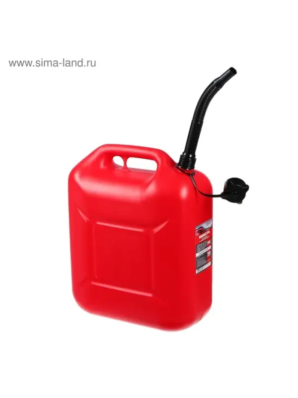 Канистра 3ton PROFI, КРАСНАЯ для топлива + крышка и лейка, 20 л