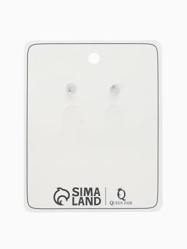 Серьги Серьги "Сердце блестка", цвет сиреневый с паталью серебро