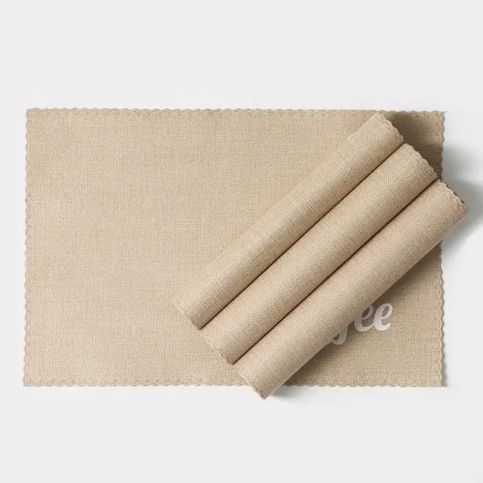 Салфетки сервировочные на стол Доляна Coffee, 4 шт., 44&times;29 см, бежевые