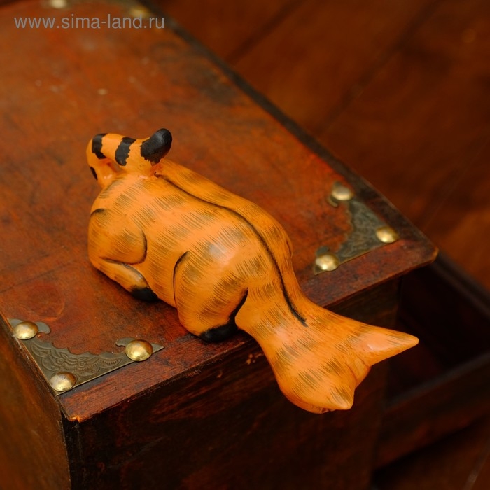 Сувенир дерево Сувенир дерево "Котёнок Рыжик подглядывает" 11х8х4,5 см