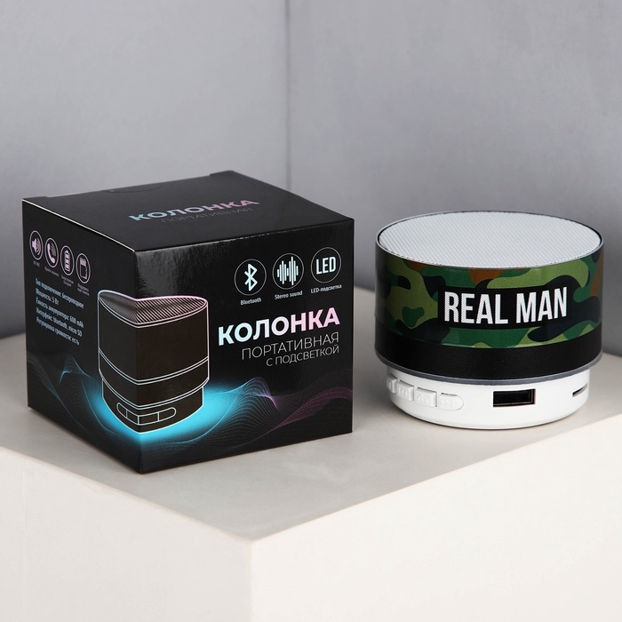 Портативная колонка «Real man», модель PS-03, 4,9 х 7 см Портативная колонка «Real man», модель PS-03, 4,9 х 7 см