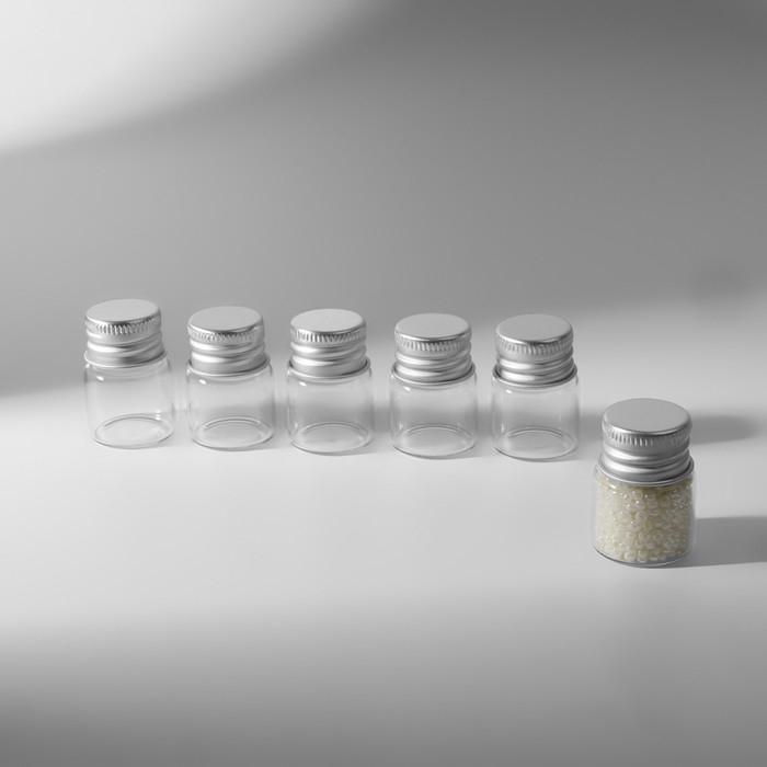 Баночки для хранения бисера, d=2.2×3.2 см, 6 шт. Баночки для хранения бисера, d=2.2×3.2 см, 6 шт.