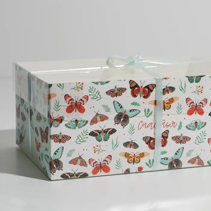 Коробка для капкейков, кондитерская упаковка, 6 ячеек «Бабочки», 23 х 16 х 10 см Коробка для капкейков, кондитерская упаковка, 6 ячеек «Бабочки», 23 х 16 х 10 см