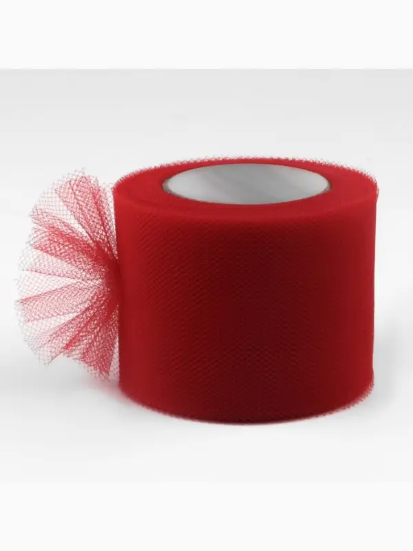 Фатин, 5 см, 23&plusmn;1 м, 11&plusmn;1 г/м&sup2;, красный №13