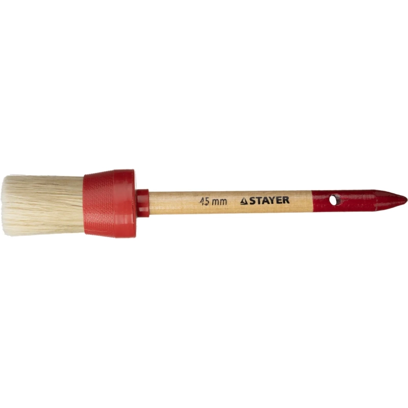 Кисть круглая STAYER MASTER, светлая натурал. щетина, №12 x45мм  0141-45
