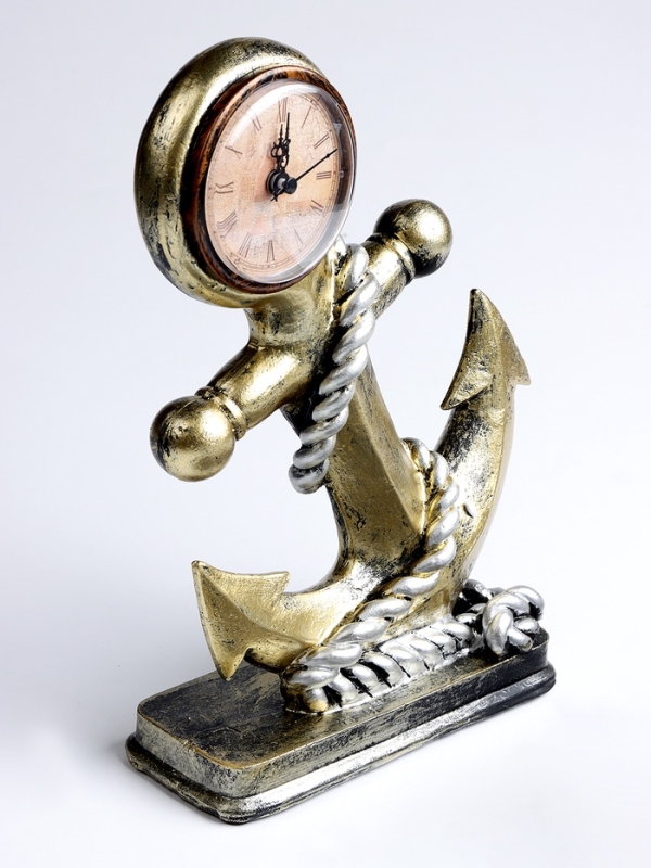 Часы настольные интерьерные «Якорь», на батарейках, 18×7×27 см, d-8 см Часы настольные интерьерные «Якорь», на батарейках, 18×7×27 см, d-8 см