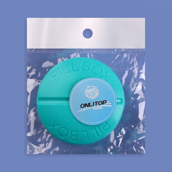 Таблетница «Pill Box», d = 6,5 см, 4 секции, цвет МИКС Таблетница «Pill Box», d = 6,5 см, 4 секции, цвет МИКС