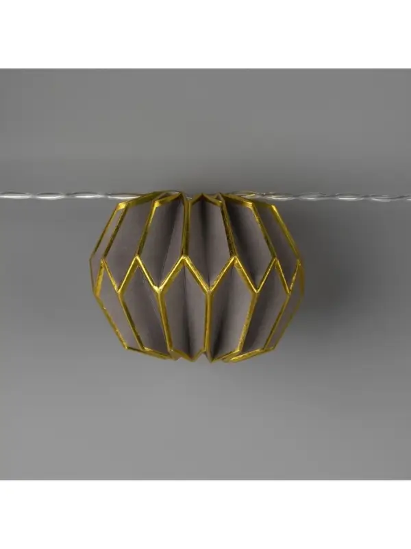 Гирлянда &laquo;Нить&raquo; 2 м с насадками &laquo;Серый фонарик&raquo;, IP20, прозрачная нить, 10 LED, от батареек АА&times;2, свечение тёплое белое