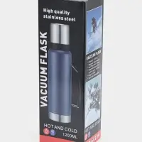 Термос Мастер К &laquo;Движение&raquo;, 1.2 л, с кружкой, сохраняет тепло 18 ч, 36&times;11 см, нержавеющая сталь, серебристый