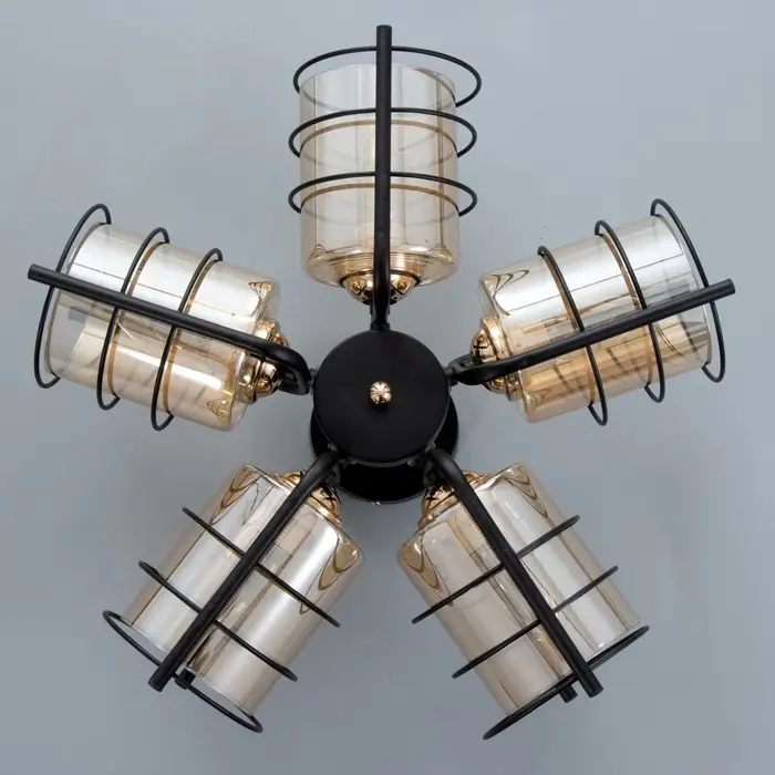 Светильник потолочный BayerLux &laquo;Моана&raquo;, Е27, 5&times;40 Вт, 43&times;14&times;21 см, чёрный