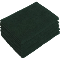 Набор полотенец махровых без бордюр 440 г/м2, 40х70 т.зелен, 5шт