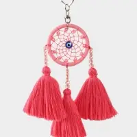 Брелок "Ловец снов" 17 см, цв. розовый Брелок "Ловец снов" 17 см, цв. розовый