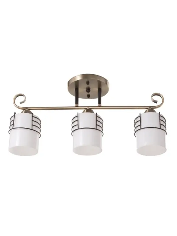 Люстра &laquo;Кипр&raquo; 3&times;40 Вт Е27 латунь/черный 52&times;26&times;26 см