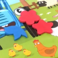 Акваковрик надувной, 60&times;50 см, фигурки EVA, Синий Трактор