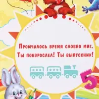Диплом "Выпускника детского сада", 19х11х0,9 см, набор 5 шт Диплом "Выпускника детского сада", 19х11х0,9 см, набор 5 шт