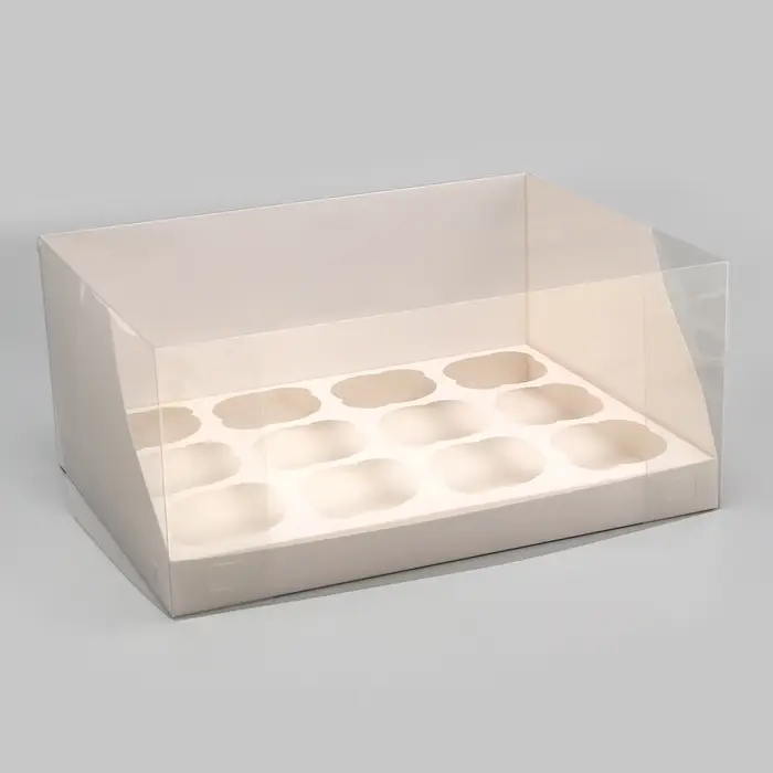 Коробка для 12 капкейков белая, 31&times;24&times;14 см