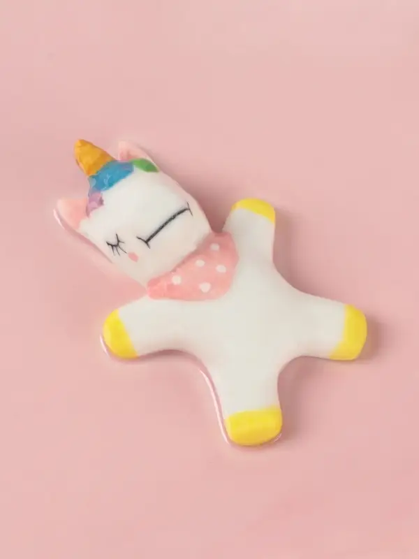 Набор детской посуды Доляна &laquo;Радужный единорог&raquo;, 3 предмета: кружка 350 мл, супница 450 мл, тарелка, керамика, розовый