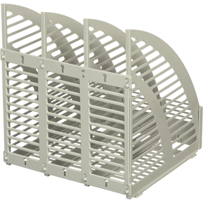 Лоток вертикальный Attache сборный 3 отделения серый