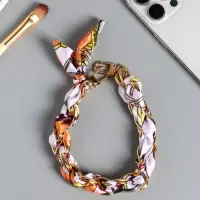 Брелок на 2 карабинах "Платок и цепочка" оранж 20х10х1,7 см Брелок на 2 карабинах "Платок и цепочка" оранж 20х10х1,7 см