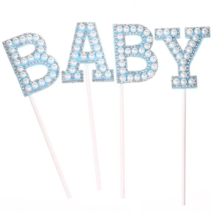 Топпер для торта «Малыш», в наборе 4 штуки, голубой Топпер для торта «Малыш», в наборе 4 штуки, голубой