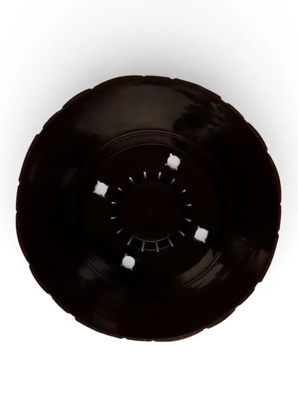 Горшок для цветов с поддоном &laquo;Камешки&raquo;, 8 л, пластик, шоколадный