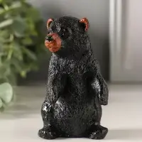 Сувенир Медведь стоя (чёрный), 9,5х5,5х5,5см