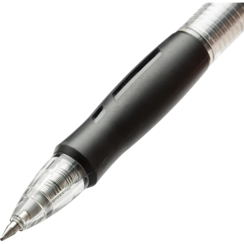 Ручка гелевая автомат. Deli Lineum диам.шарика 0,5мм резин манж черная