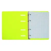 Тетрадь на кольцах Calligrata A5, 120 листов, в клетку, пластиковая обложка, блок офсет, салатовая