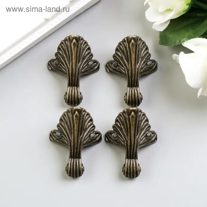 Уголок (ножка) для шкатулки &laquo;Старинная&raquo;, 4.8&times;3.7 см