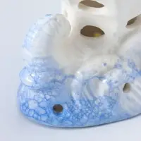 Сувенир керамика свет "Морской конёк" бело-синий 6,5х8,5х16,5 см