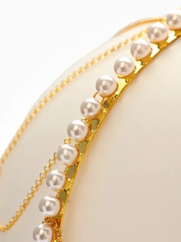 Украшение для волос  Украшение для волос "Паутина" 44см, цвет белый в золоте