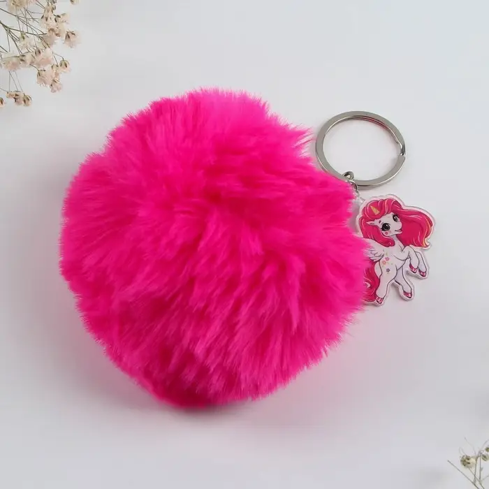 Брелок для ключей пушистик, детский, «Будь яркой», 9 х 10 см Брелок для ключей пушистик, детский, «Будь яркой», 9 х 10 см