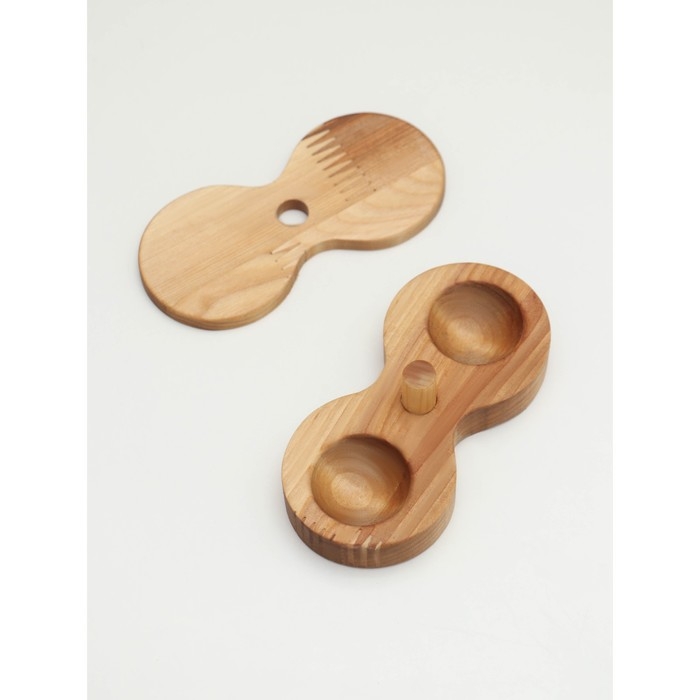 Набор для специй с крышкой Adelica, для соли и перца, пропитано маслом, 12,5×6×2,5 см, берёза Набор для специй с крышкой Adelica, для соли и перца, пропитано маслом, 12,5×6×2,5 см, берёза