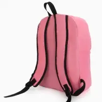 Рюкзак молодёжный на молнии, с карманом, однотонный, размер 29&times;12&times;39 см, нежно-розовый
