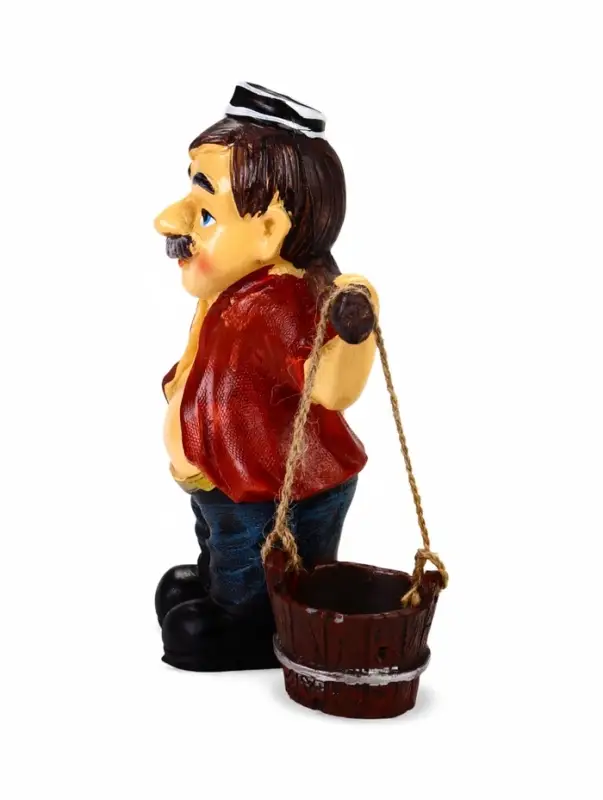 Садовая фигура из полистоуна &laquo;Дедушка с ведрами&raquo;, 20&times;7&times;19 см, Greengo