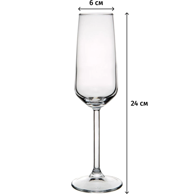 Бокал для шампанского АЛЛЕГРА 4 шт.195 мл