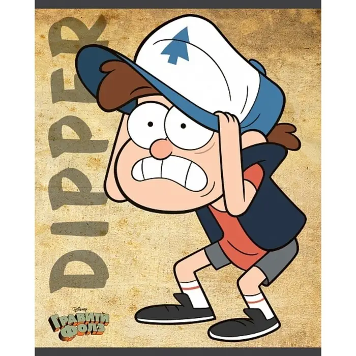 Тетрадь 24 листа в клетку "Гравити Фолз", обложка мелованный картон, блок 65г/м2, 5в МИКС