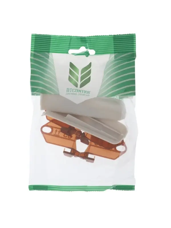 Угол наружный для плинтуса &laquo;Деконика&raquo;, с крепежом, 85 мм, 2 штуки, цвет 002 светло-серый