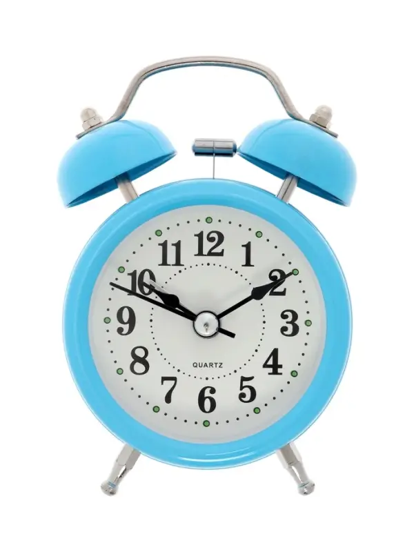 Часы - будильник настольные Часы - будильник настольные "Классика", дискретный ход, 12 х 8.5 см, АА, голубые