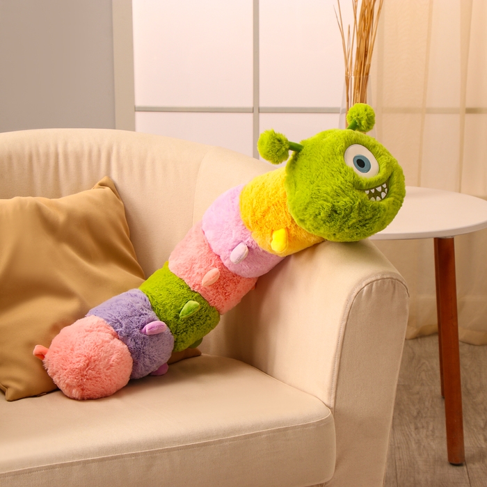 Мягкая игрушка «Гусеница», 75 см, разноцветная Мягкая игрушка «Гусеница», 75 см, разноцветная