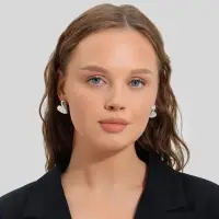 Серьги QF &laquo;Сердечки&raquo;, набор 3 пары, розовый в серебре