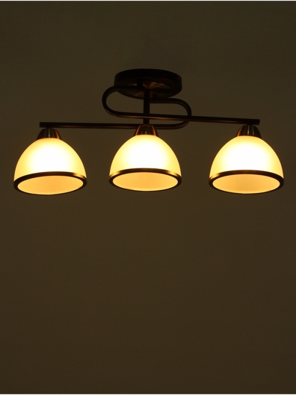 Люстра Люстра "Рендо" 3хЕ27 40Вт черно-бронзовый 61х15х23 см