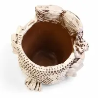 Декоративное кашпо для цветов &laquo;Сова&raquo;, 2.6 л, 30&times;23&times;25 см, гипс, серое