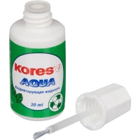 Корректирующая жидкость KORES AQUA 20мл на водной основе, кисточка 69101