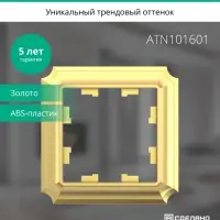 ATLASDESIGN ANTIQUE 1-постовая рамка, ЗОЛОТО