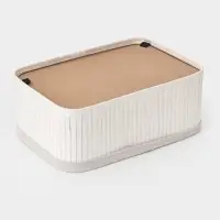 Корзины для хранения Nature whitel, прямоугольные, 3 шт.: от 22&times;12&times;8 см до 30&times;20&times;12 см, белые