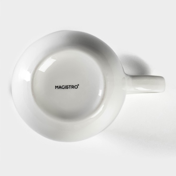 Молочник Magistro «Бланш», 120 мл, фарфор, цвет белый Молочник Magistro «Бланш», 120 мл, фарфор, цвет белый