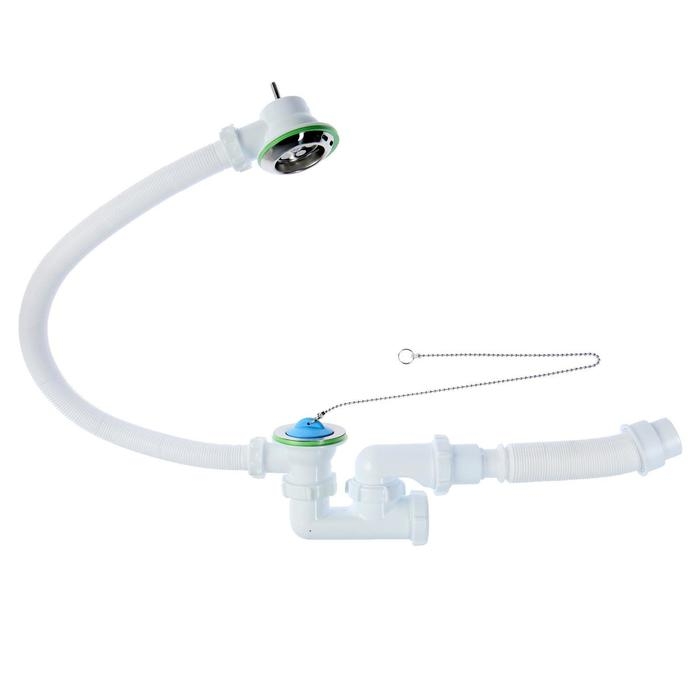 Сифон для ванны Akvater, 1 1/2 Сифон для ванны Akvater, 1 1/2"х40 мм, регулируемый, с гофрой 40х40/50 мм