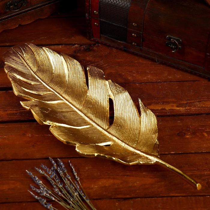 Блюдо Блюдо "Перо" алюминий 43х16х4 см